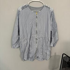 MARC New York Light Blue Lightweight Utility Jacket Full Zip Women's Size Small